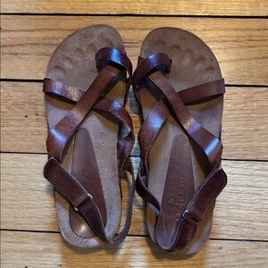 Yokono Made in Spain Brown Leather Strappy Sandals